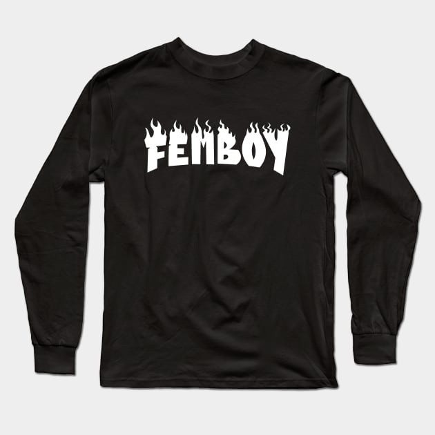 Femboy Fire Long Sleeve T-Shirt by QCult